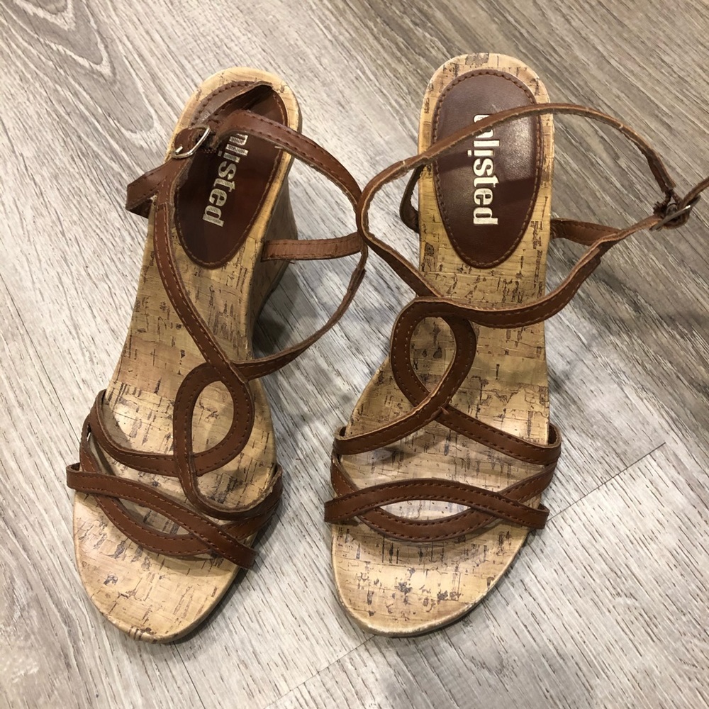 Wedged open toe sandal